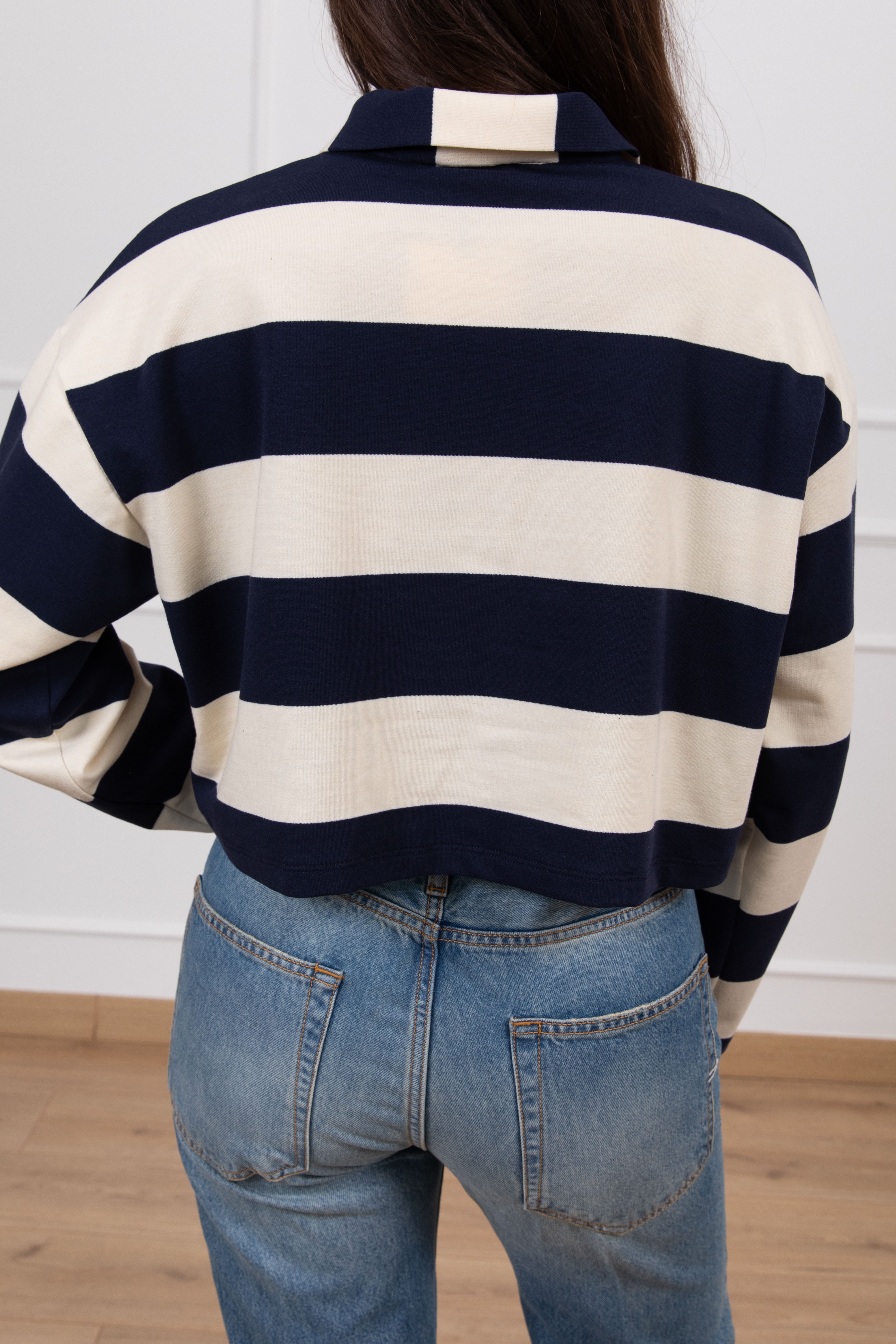 Polo cropped a righe ViCOLO