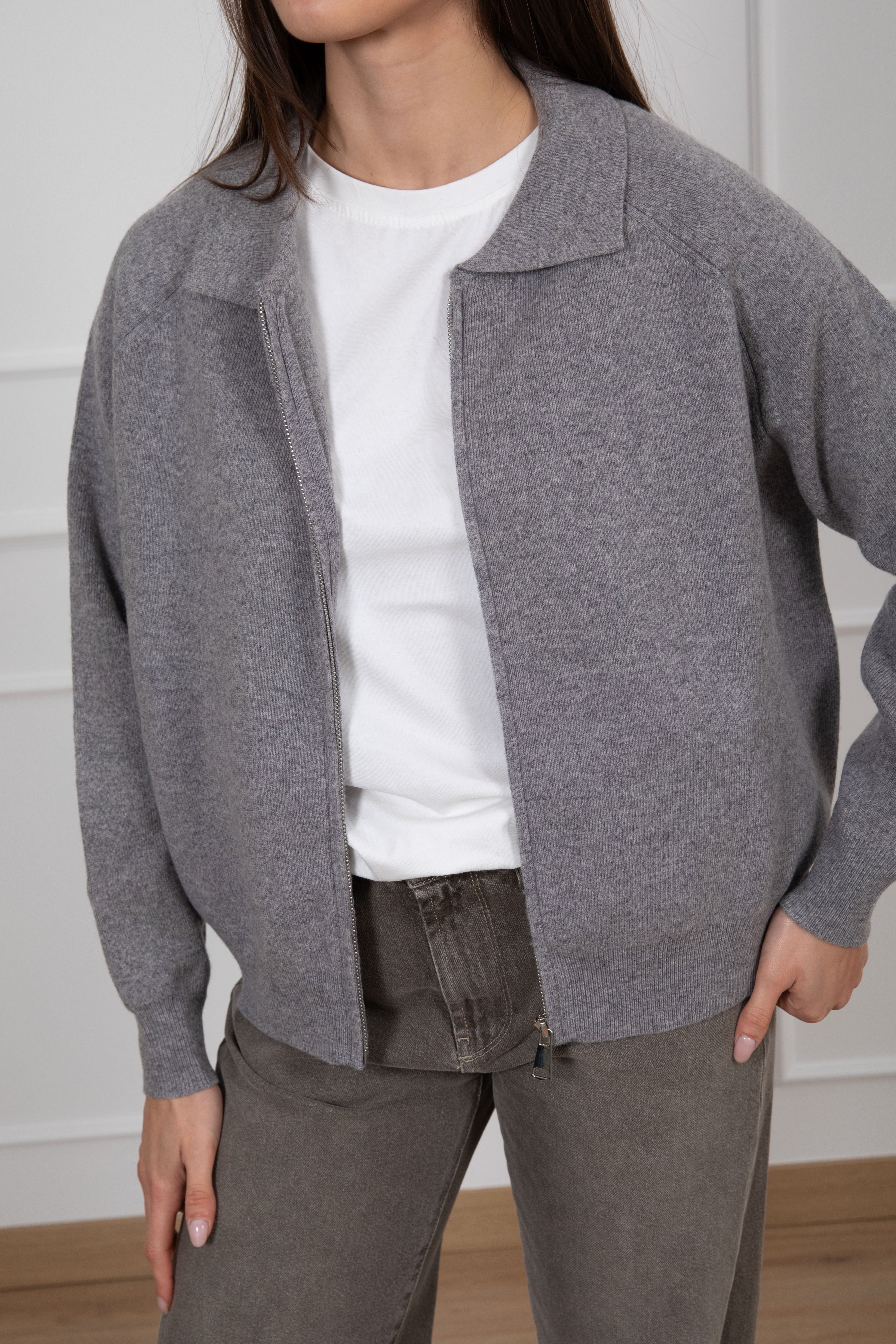 Giacca in maglia con zip Tensione IN