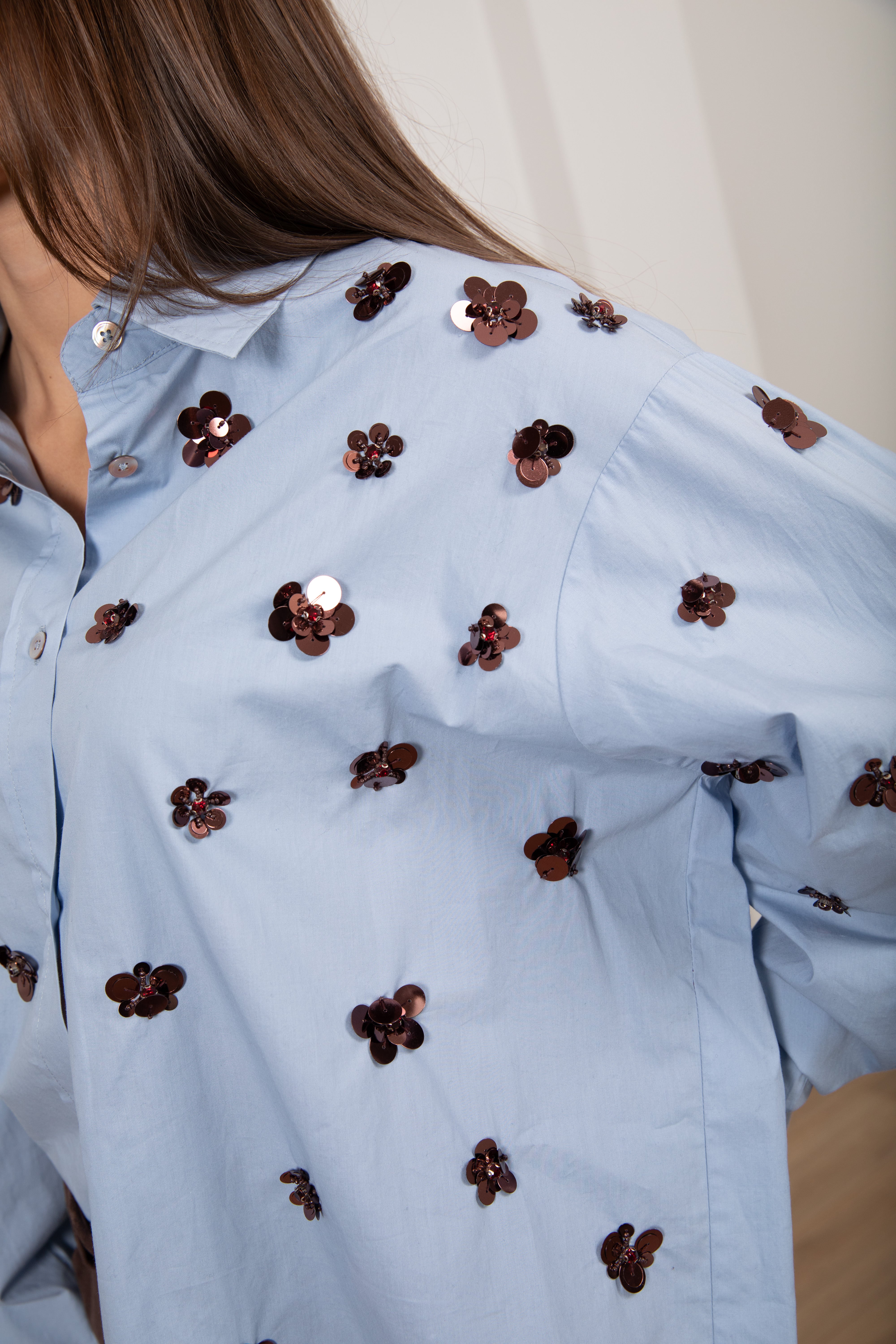 Camicia in cotone con applicazioni Dixie