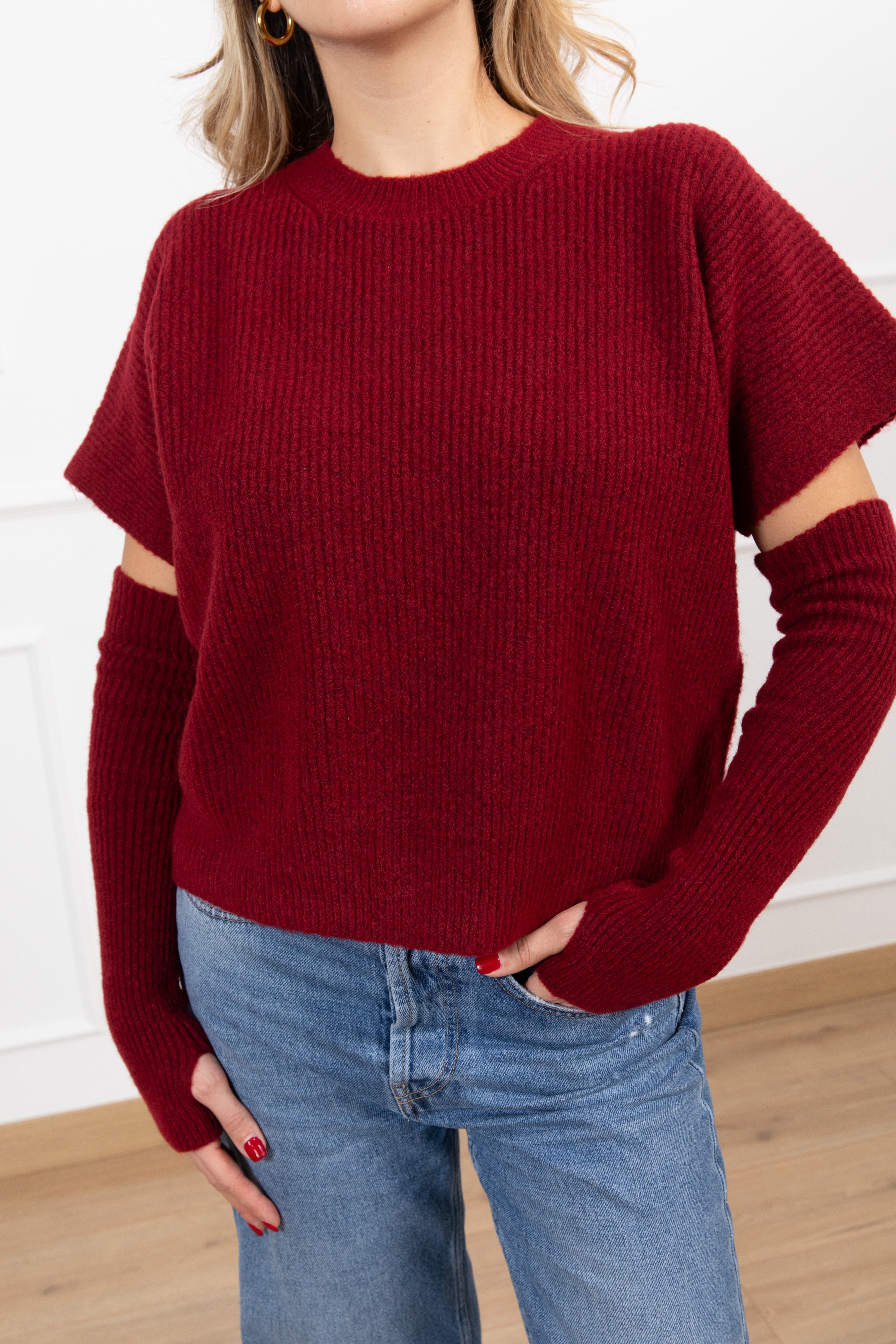 Pull manica corta con manicotti Susy Mix