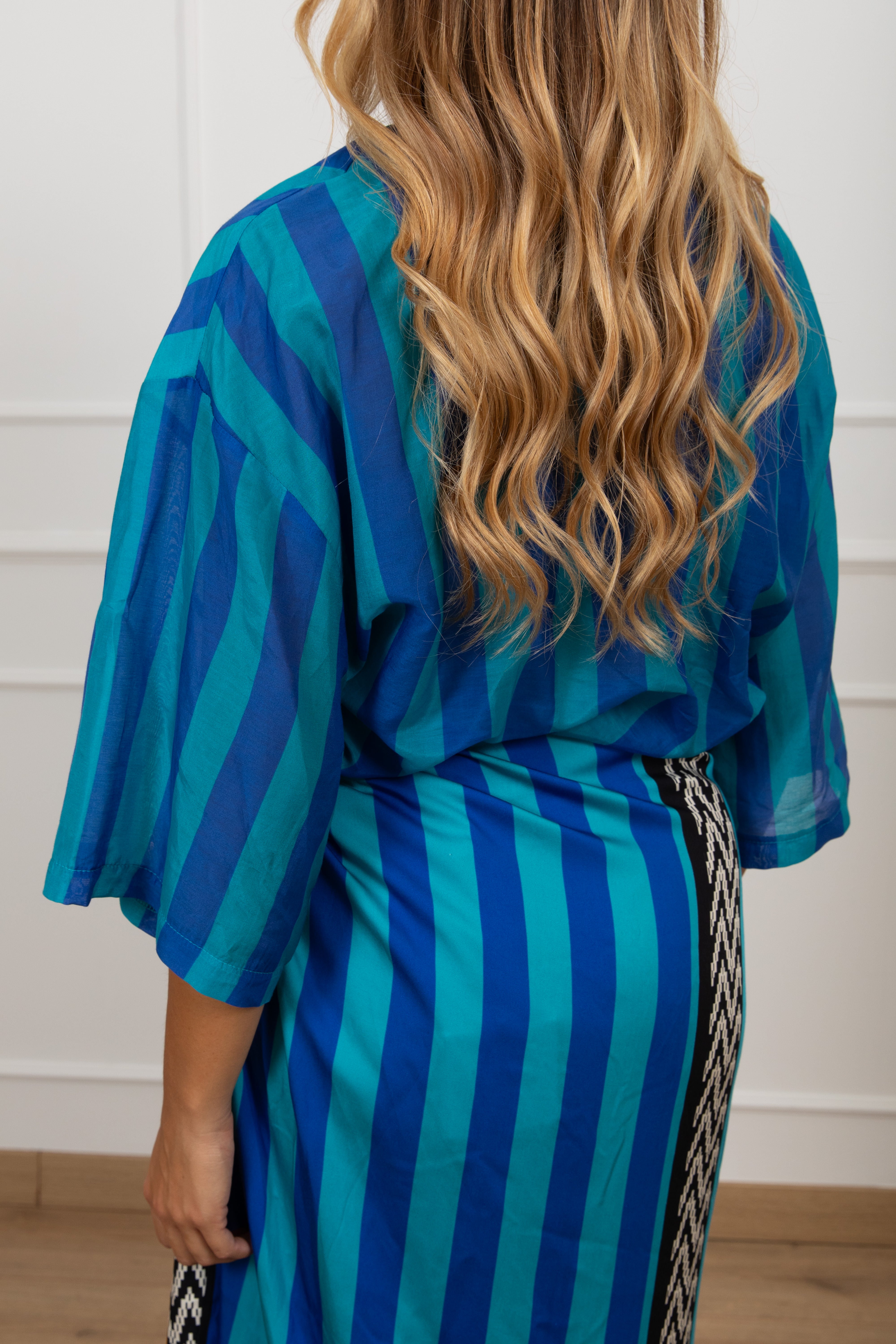 Camicia riga turchese Tensione IN