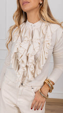 Camicia in maglina con rouches variante burro Haveone