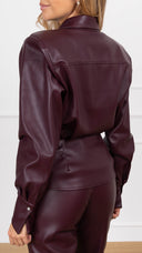 Camicia eco-pelle sfiancata variante bordeaux Tensione IN