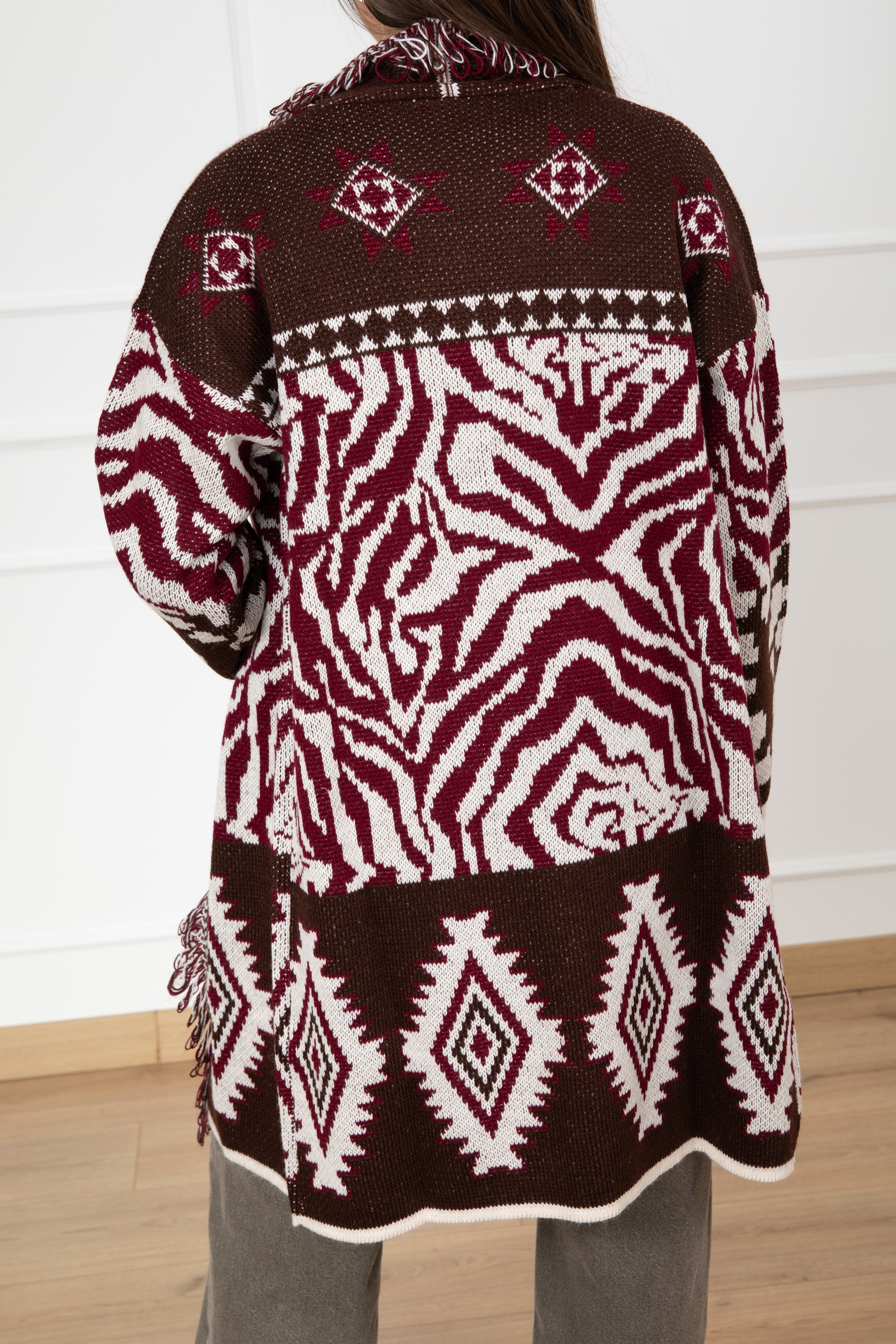 Maxi-cardigan fantasia etnica Susy Mix