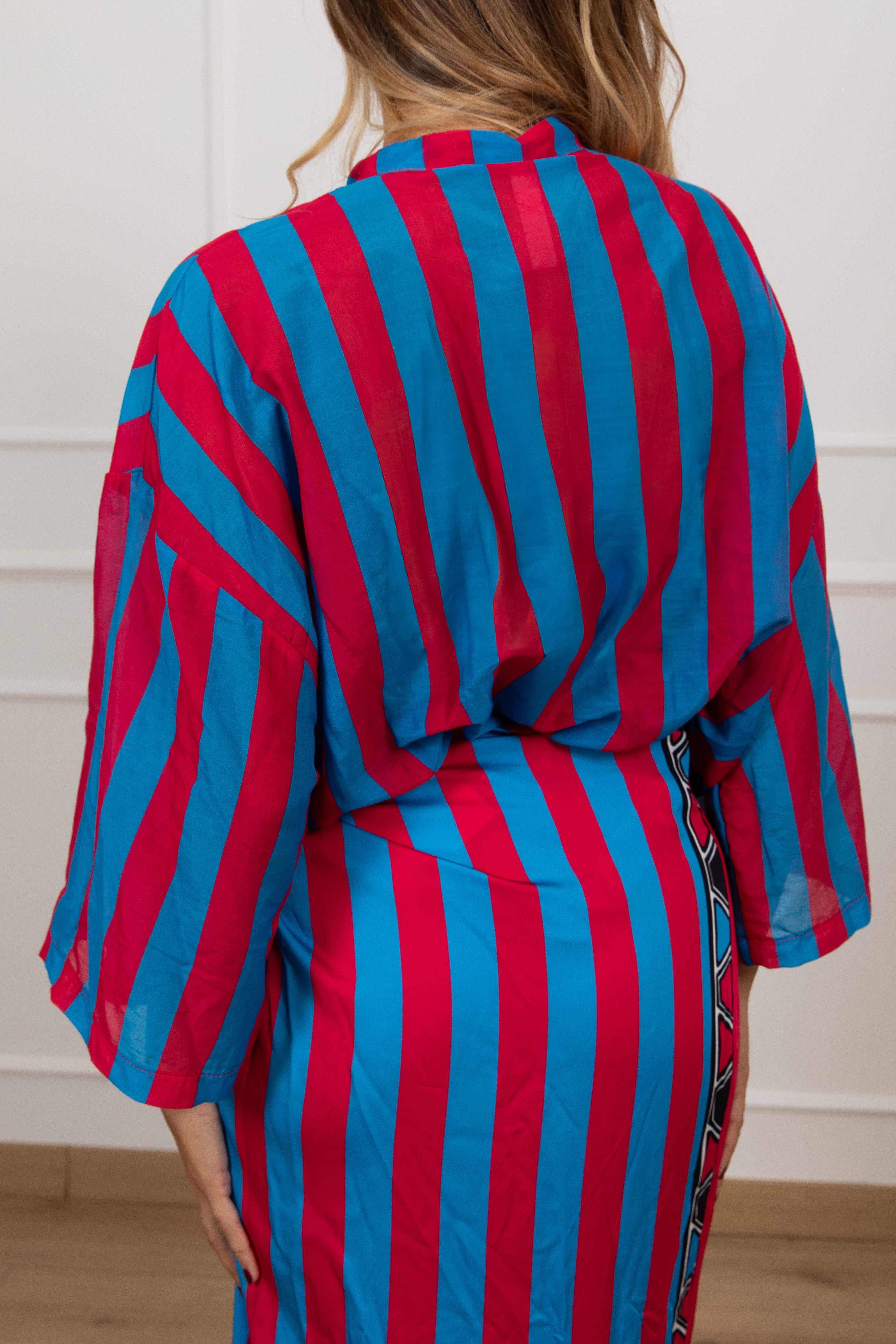 Camicia riga magenta Tensione IN