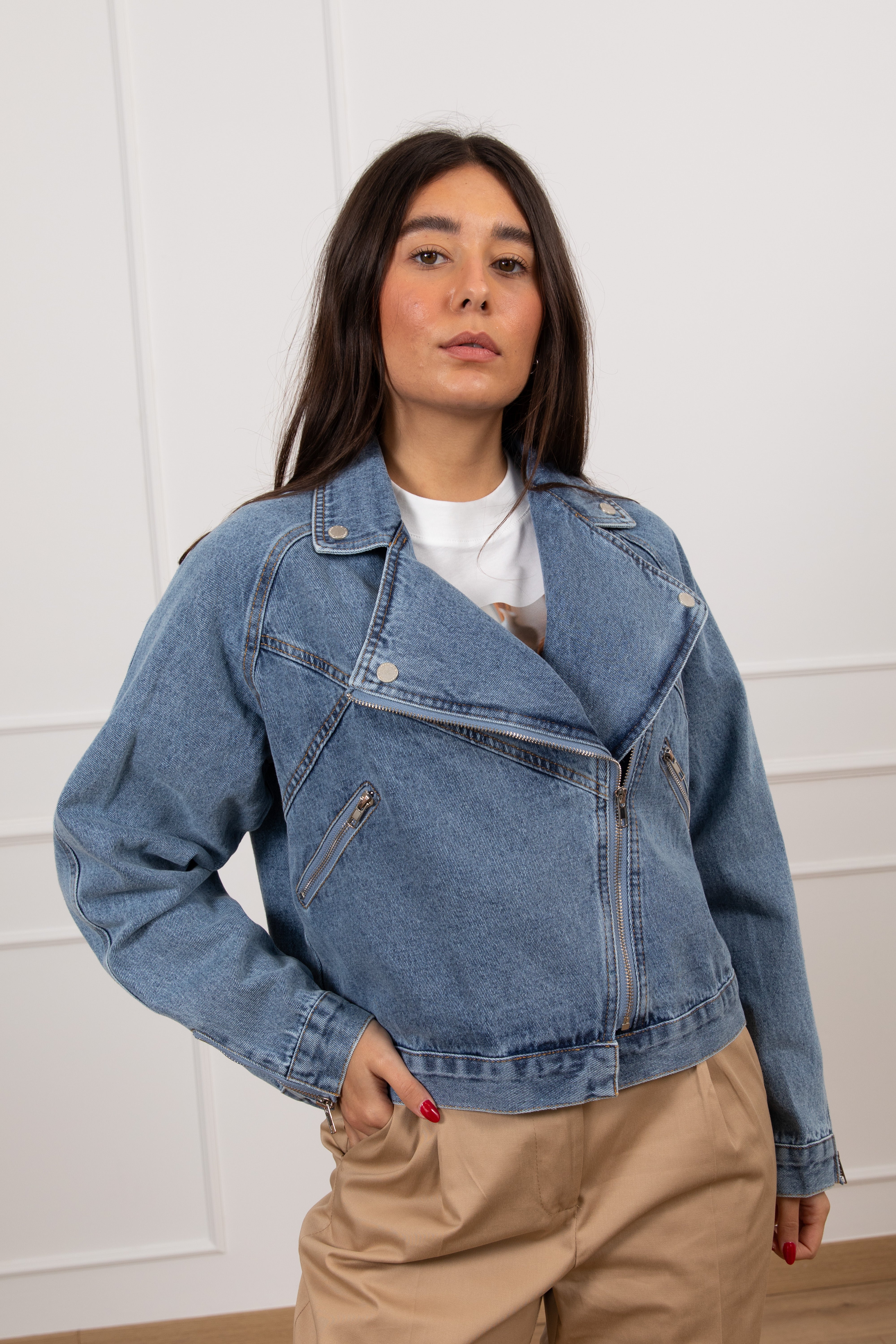 Chiodo in jeans Tensione IN