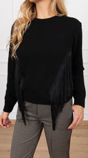 Maglia con frange variante nero Tensione IN