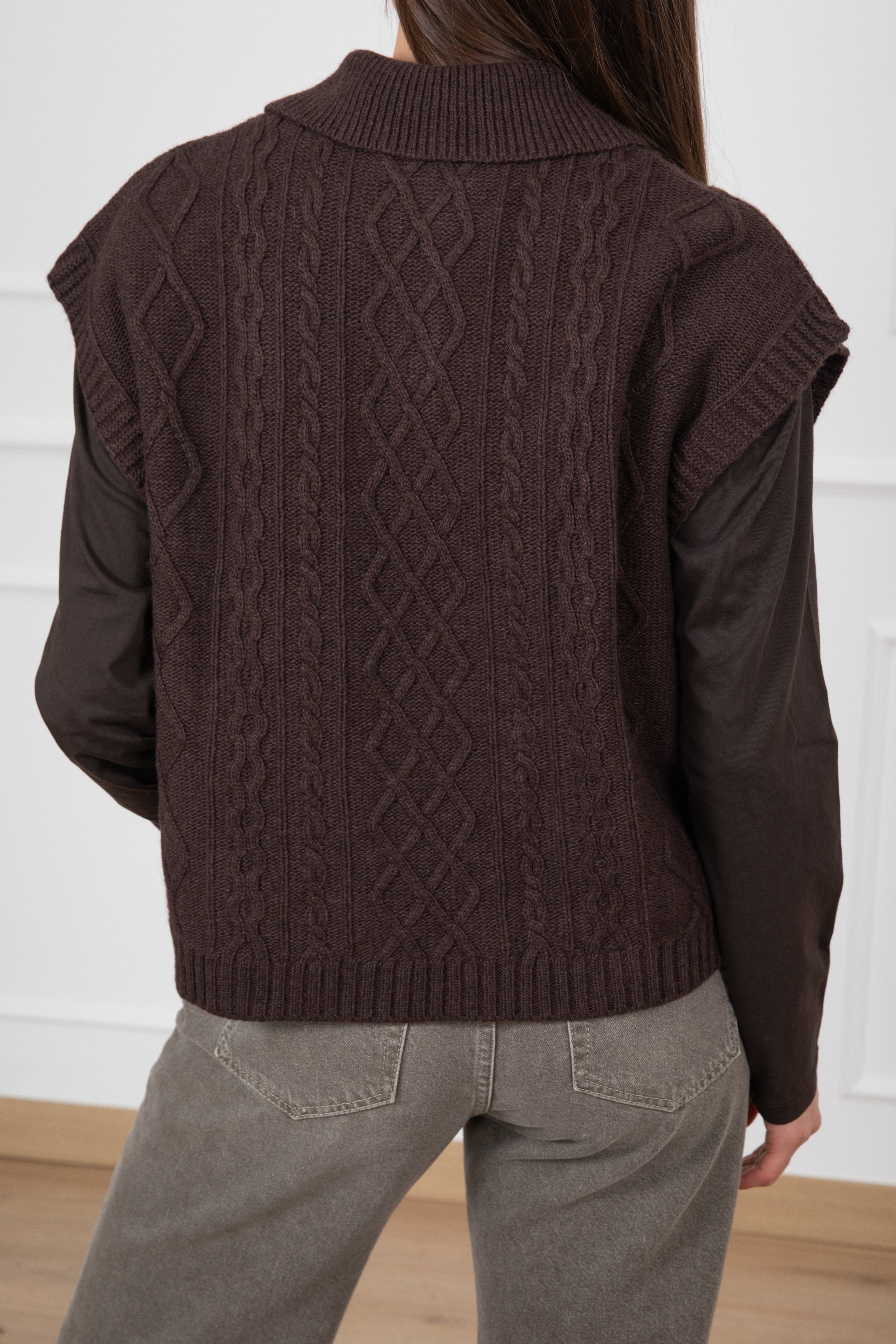 Gilet a polo con trecce Tensione IN