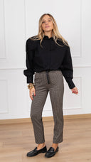 Pantalone sigaretta micro pied de poule punto milano Tensione IN