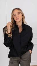 Camicia in cotone con spallina imbottita variante nero ViCOLO