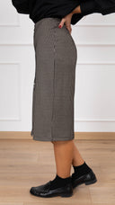 Gonna midi con zip micro pied de poule punto milano Tensione IN