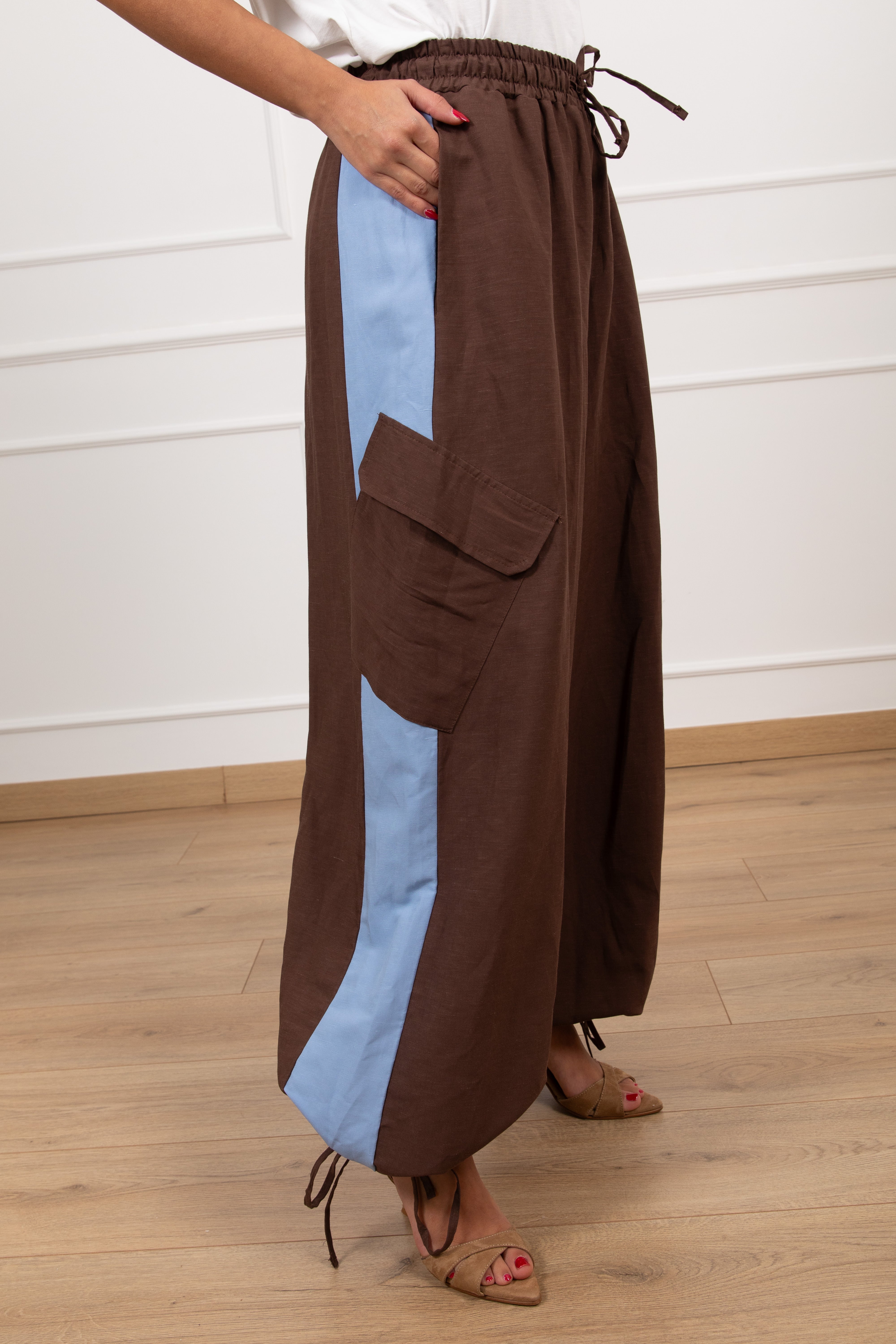 Cargo bi-color in lino Tensione IN