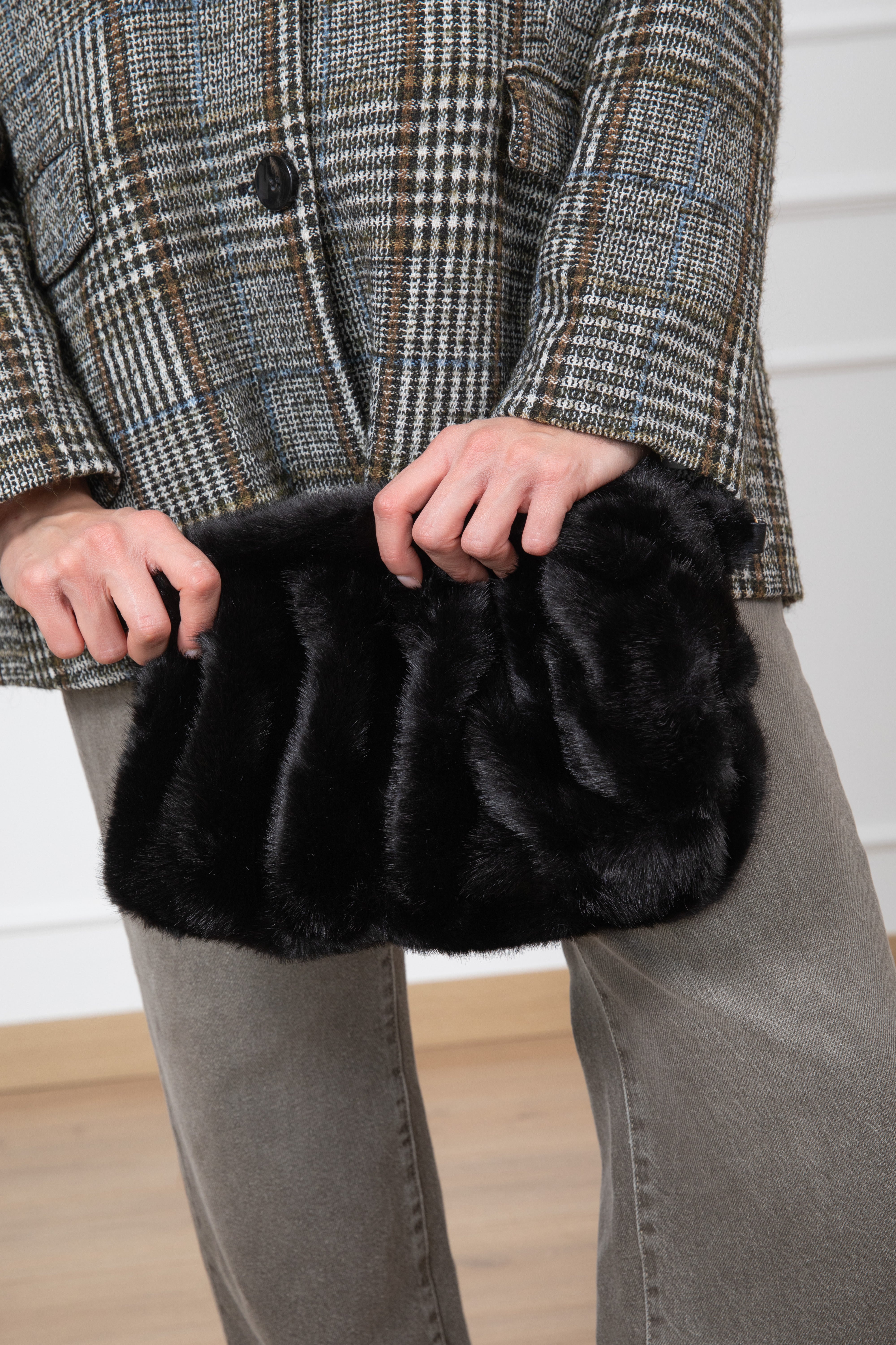 Clutch in eco-pelliccia Susy Mix