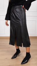 Gonna a pieghe in eco-pelle Tensione IN