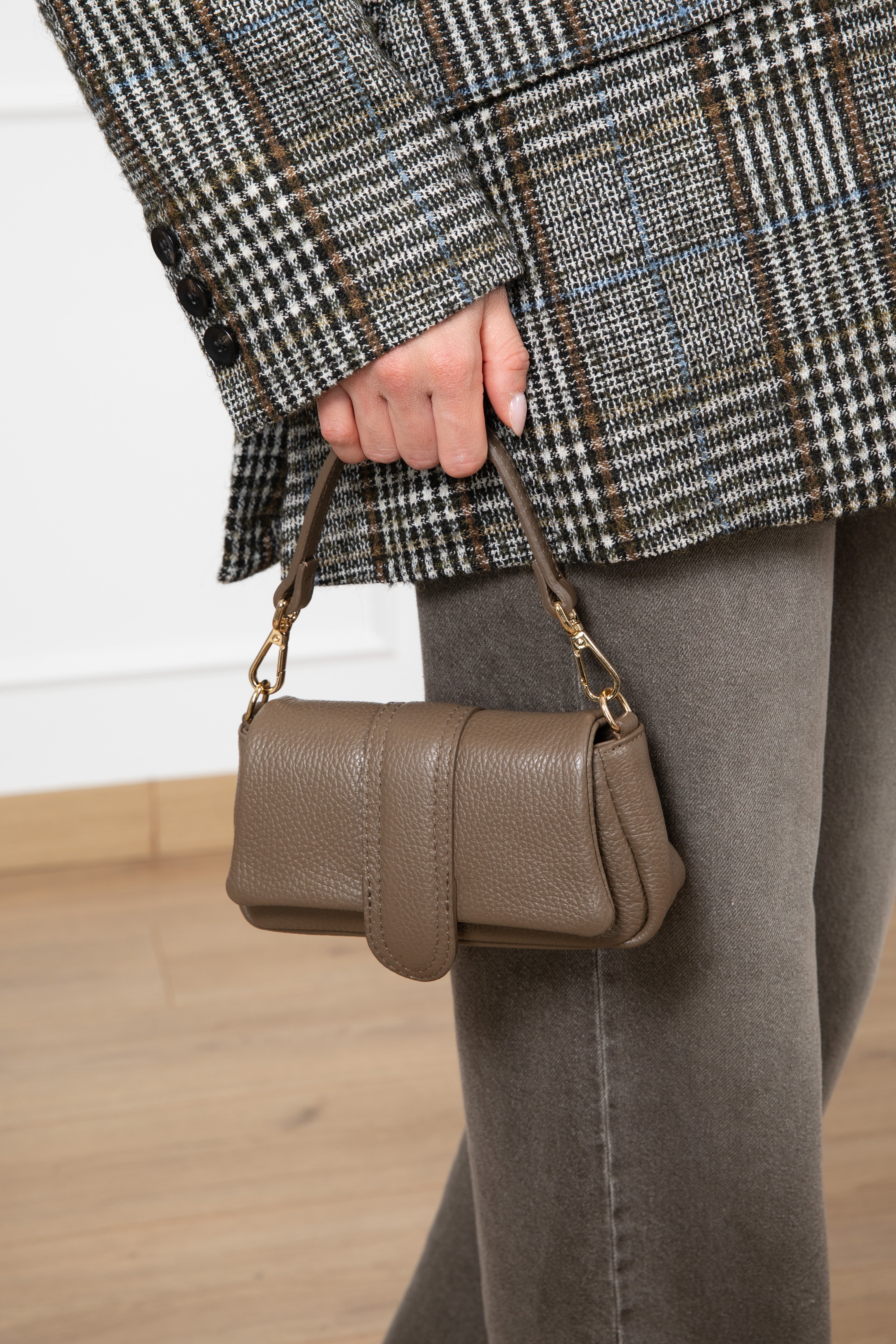 Mini-handbag in pelle con tracolla