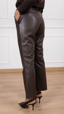 Pantalone trombetta in eco-pelle variante moro Tensione IN