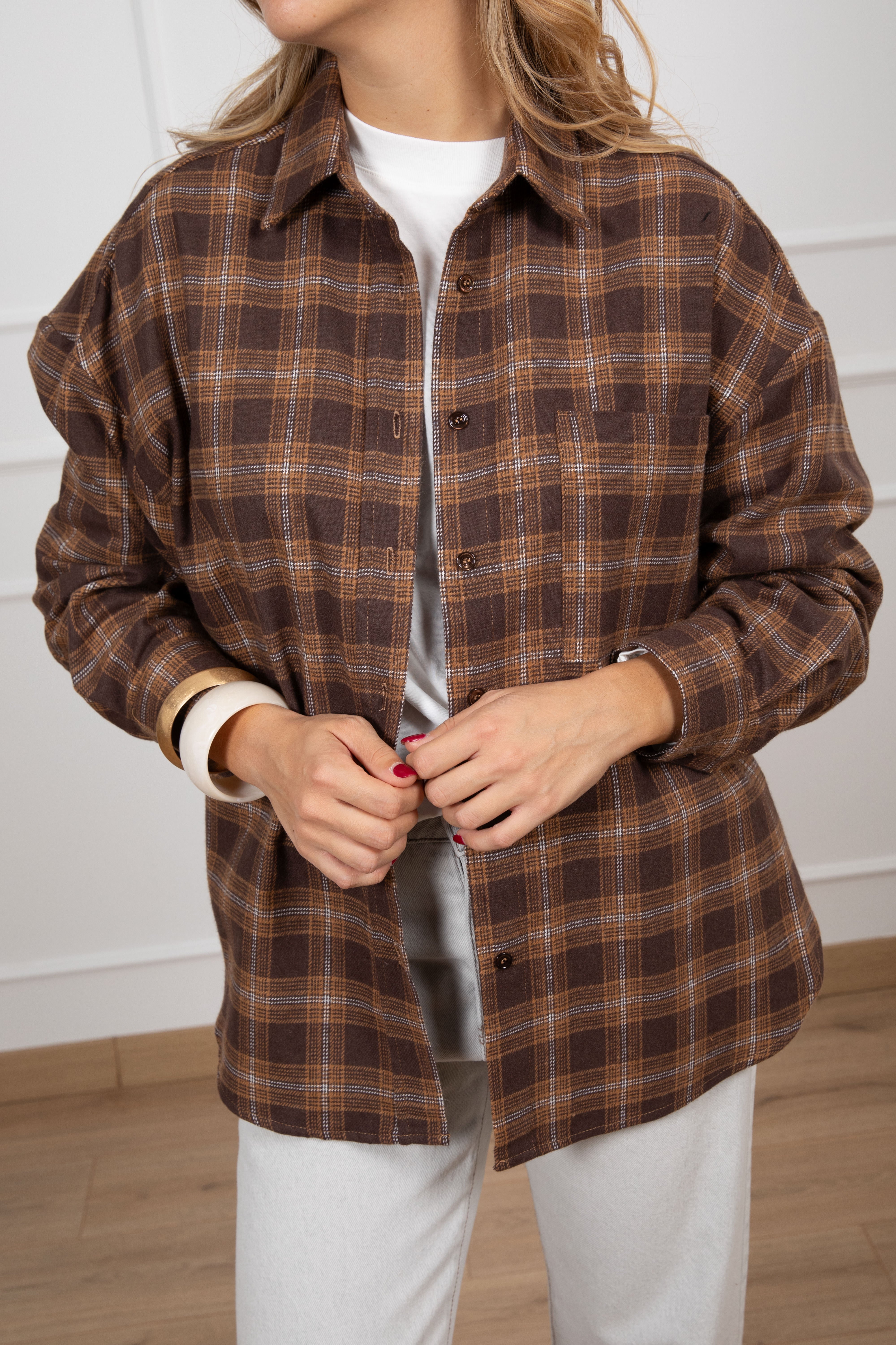 Camicia check moro in flanella ViCOLO