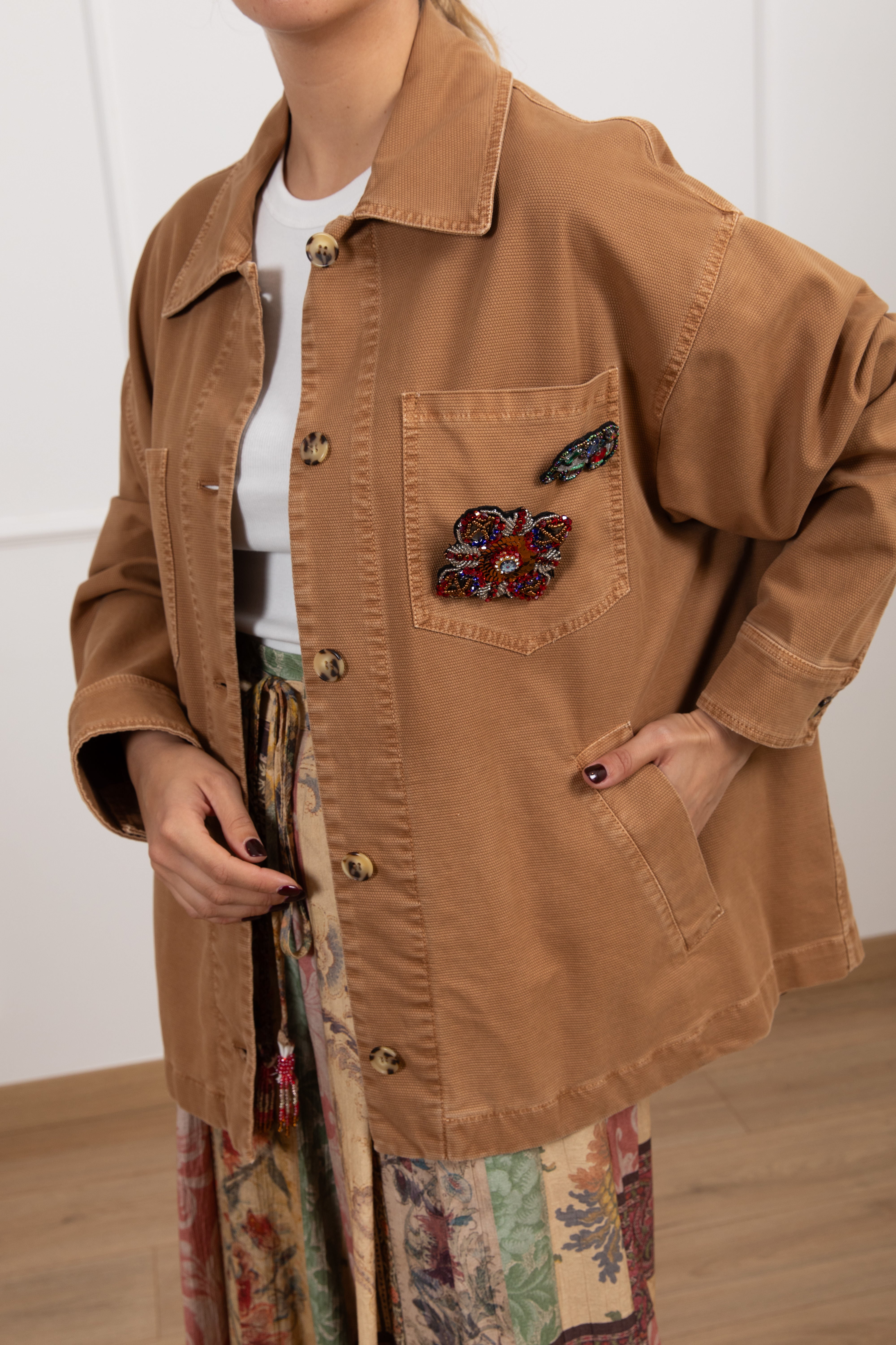 Giacca camicia con spille Dixie