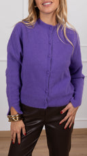 Cardigan in angora variante viola ViCOLO