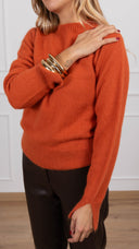 Maglia girocollo in angora variante bruciato ViCOLO