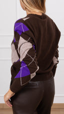 Maglia girocollo a rombi Tensione IN