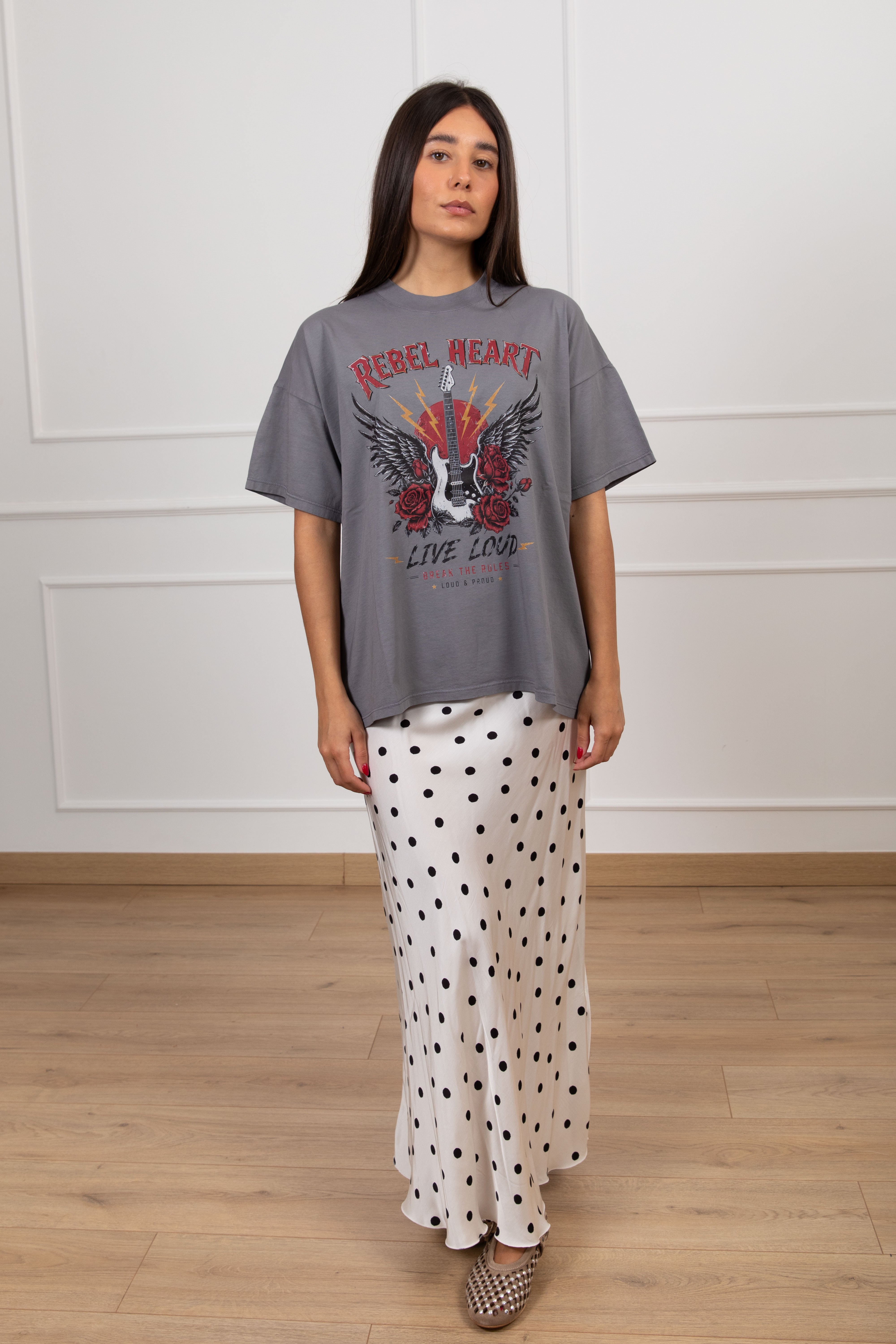 T-shirt rock "Rebel heart" ViCOLO