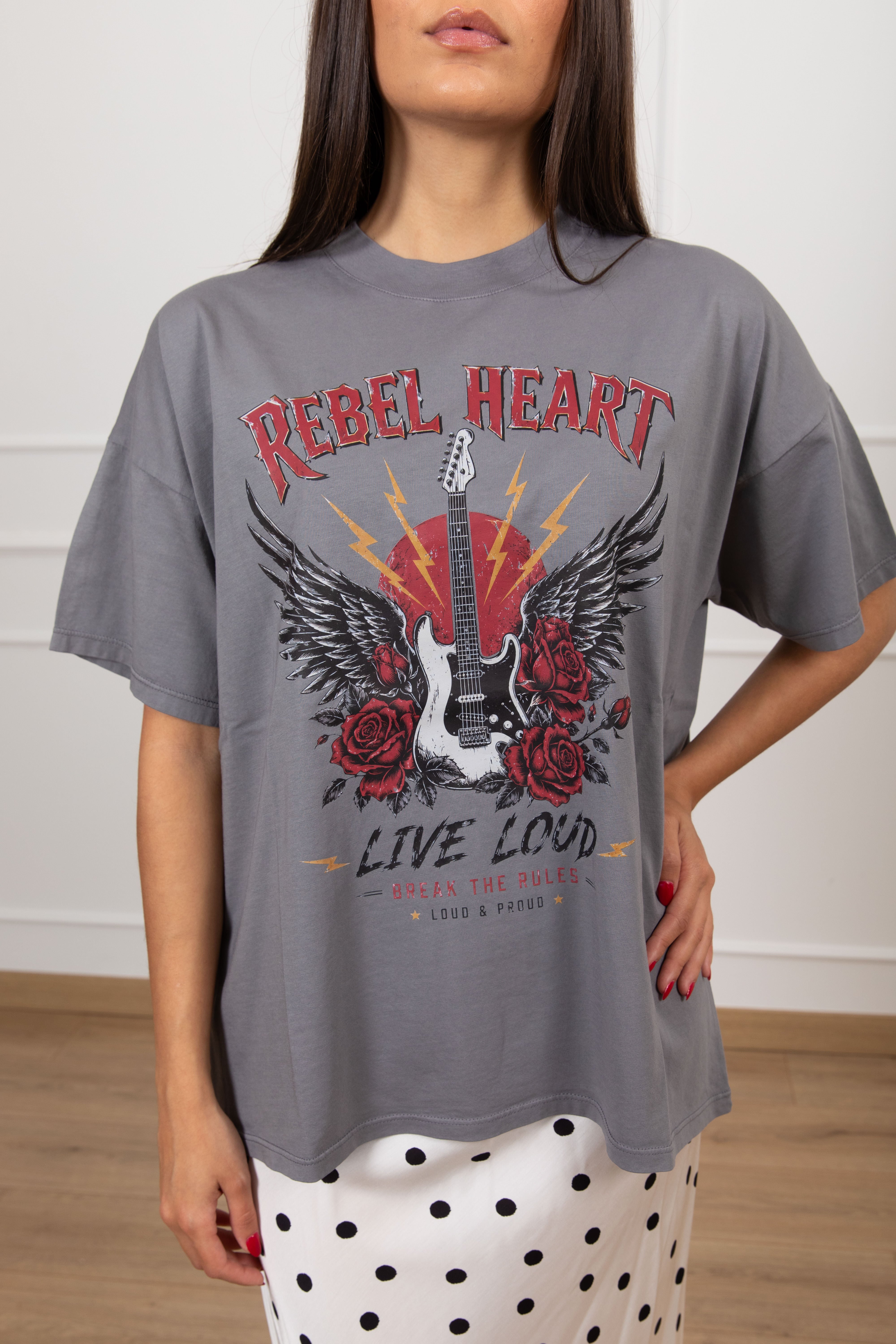 T-shirt rock "Rebel heart" ViCOLO