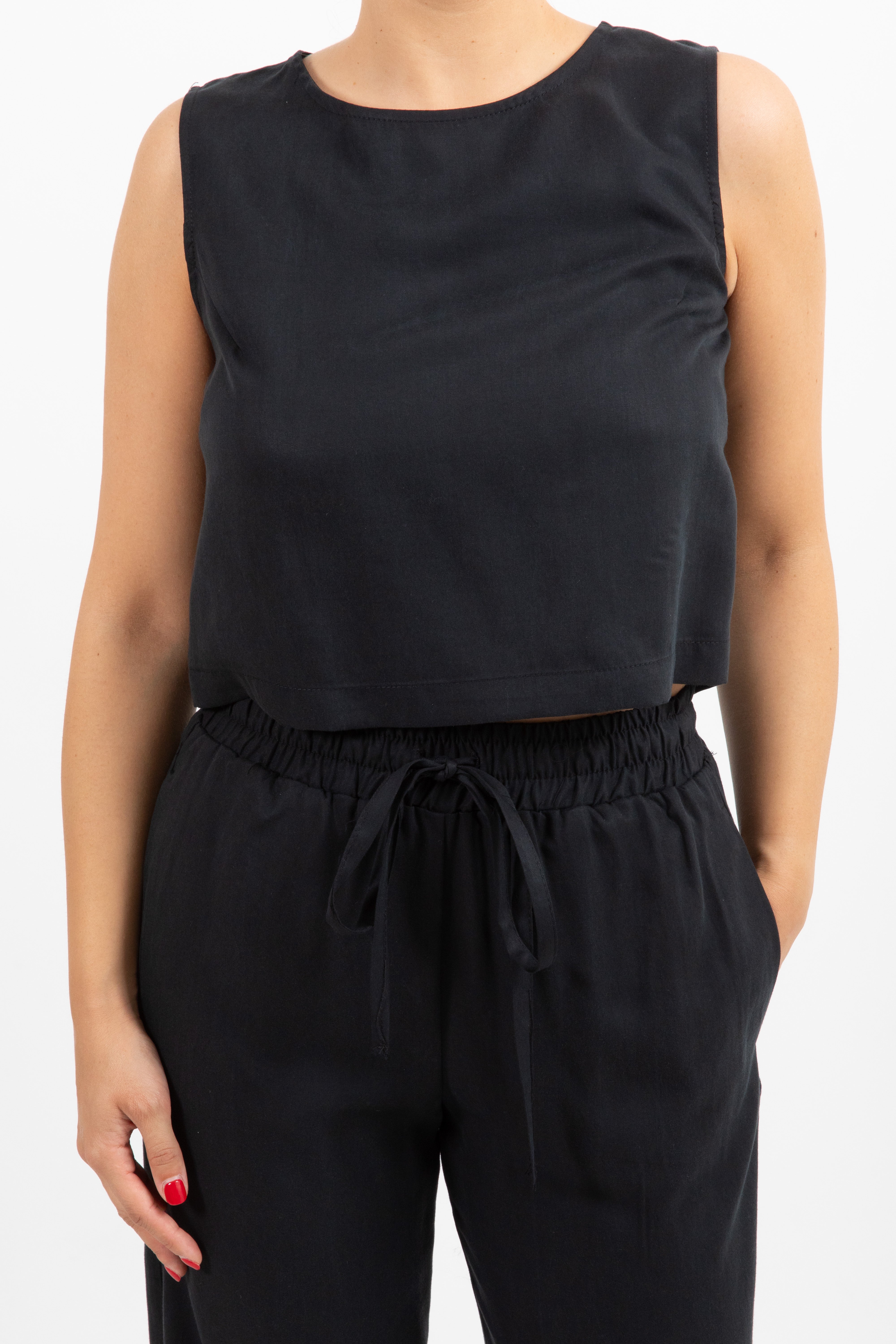 Top cropped in lyocell ViCOLO