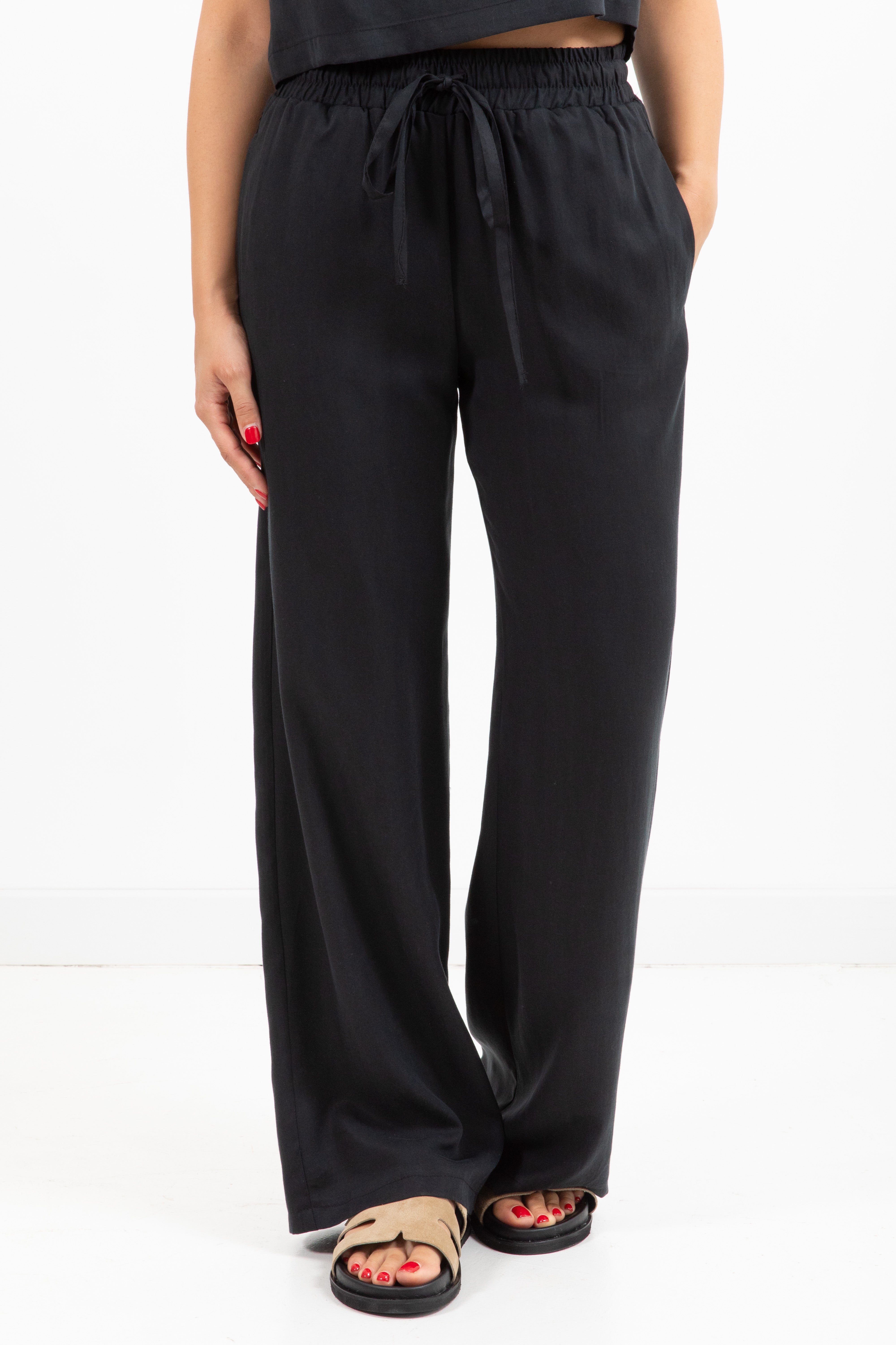 Pantalone in lyocell con coulisse ViCOLO