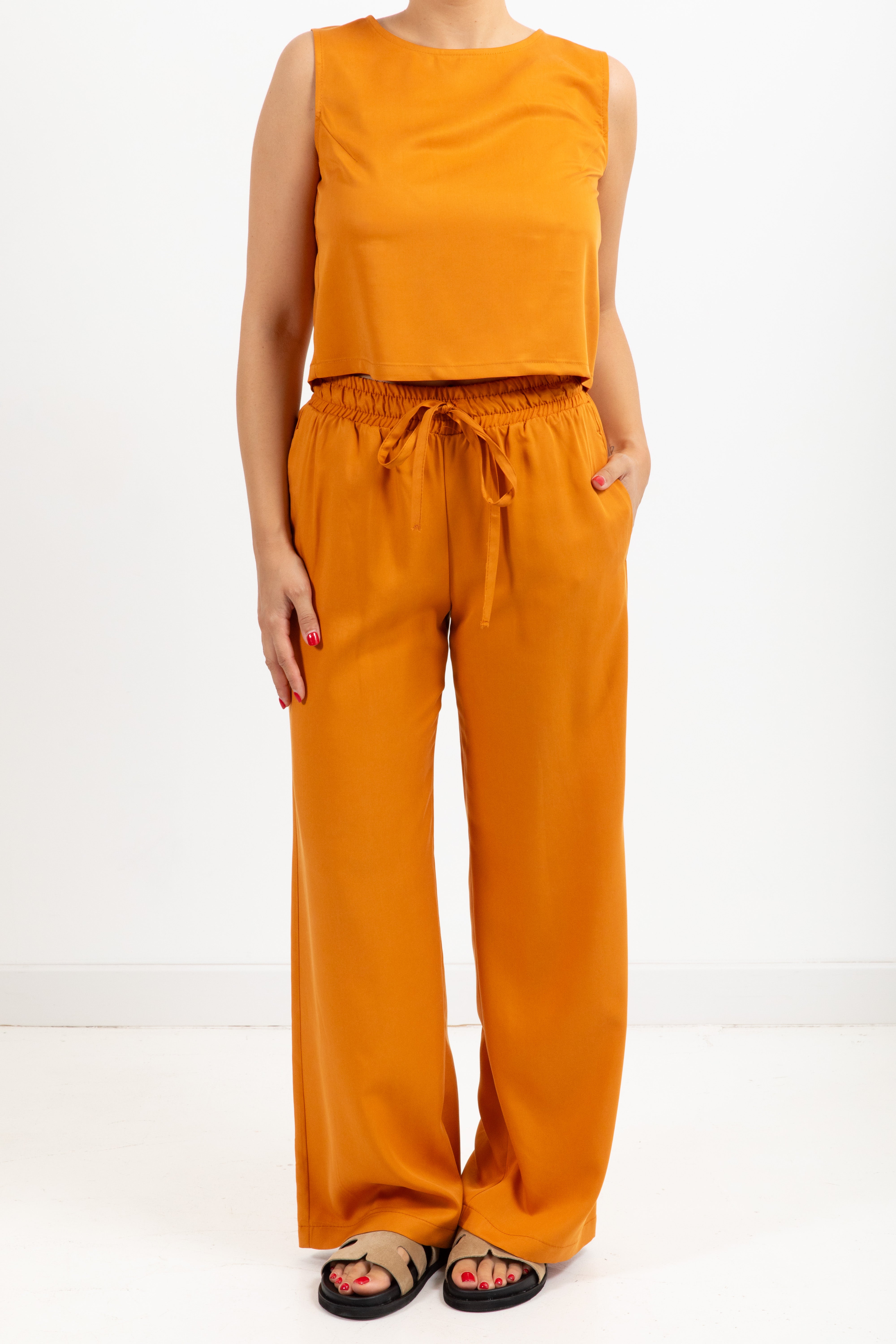 Pantalone in lyocell con coulisse ViCOLO