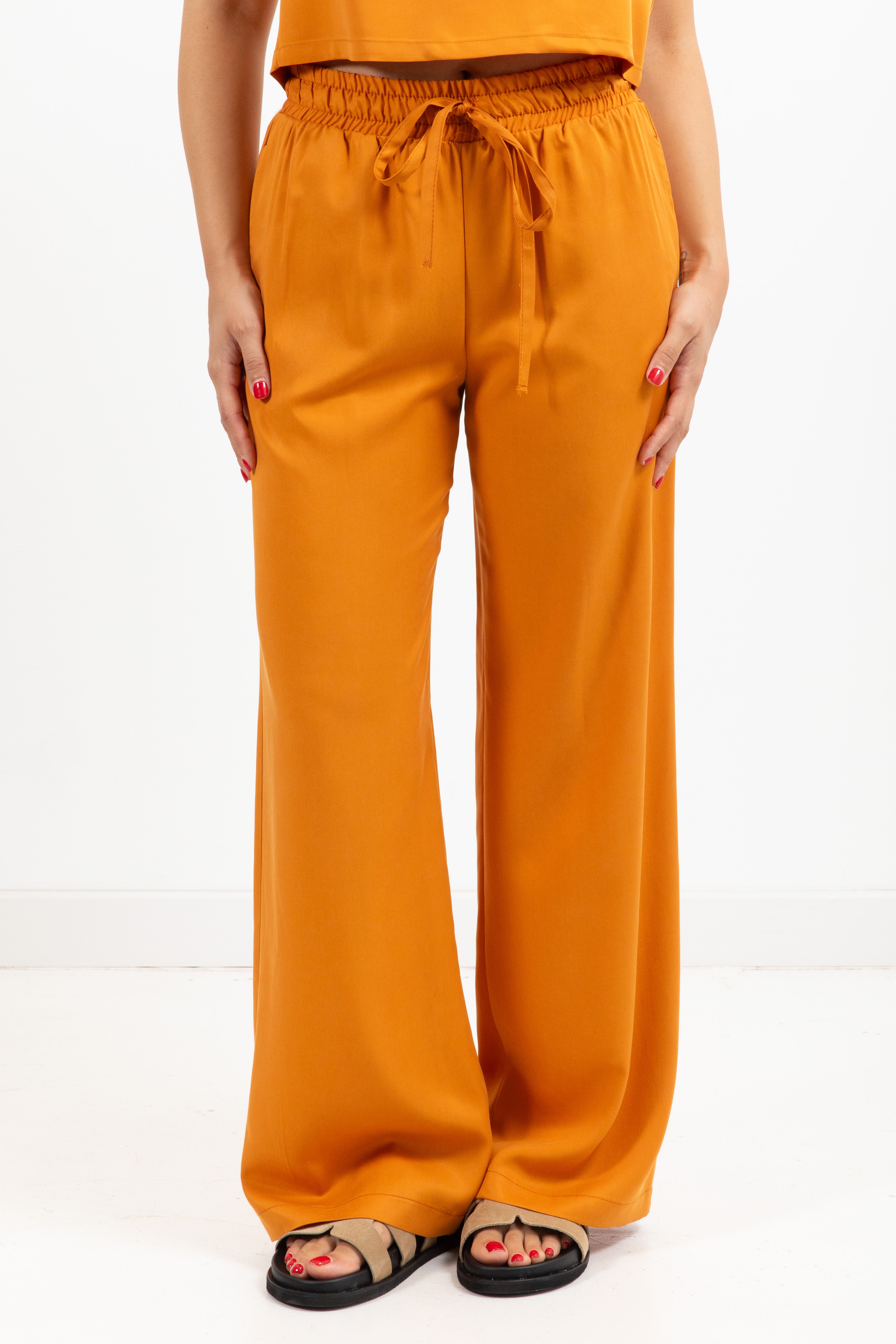 Pantalone in lyocell con coulisse ViCOLO