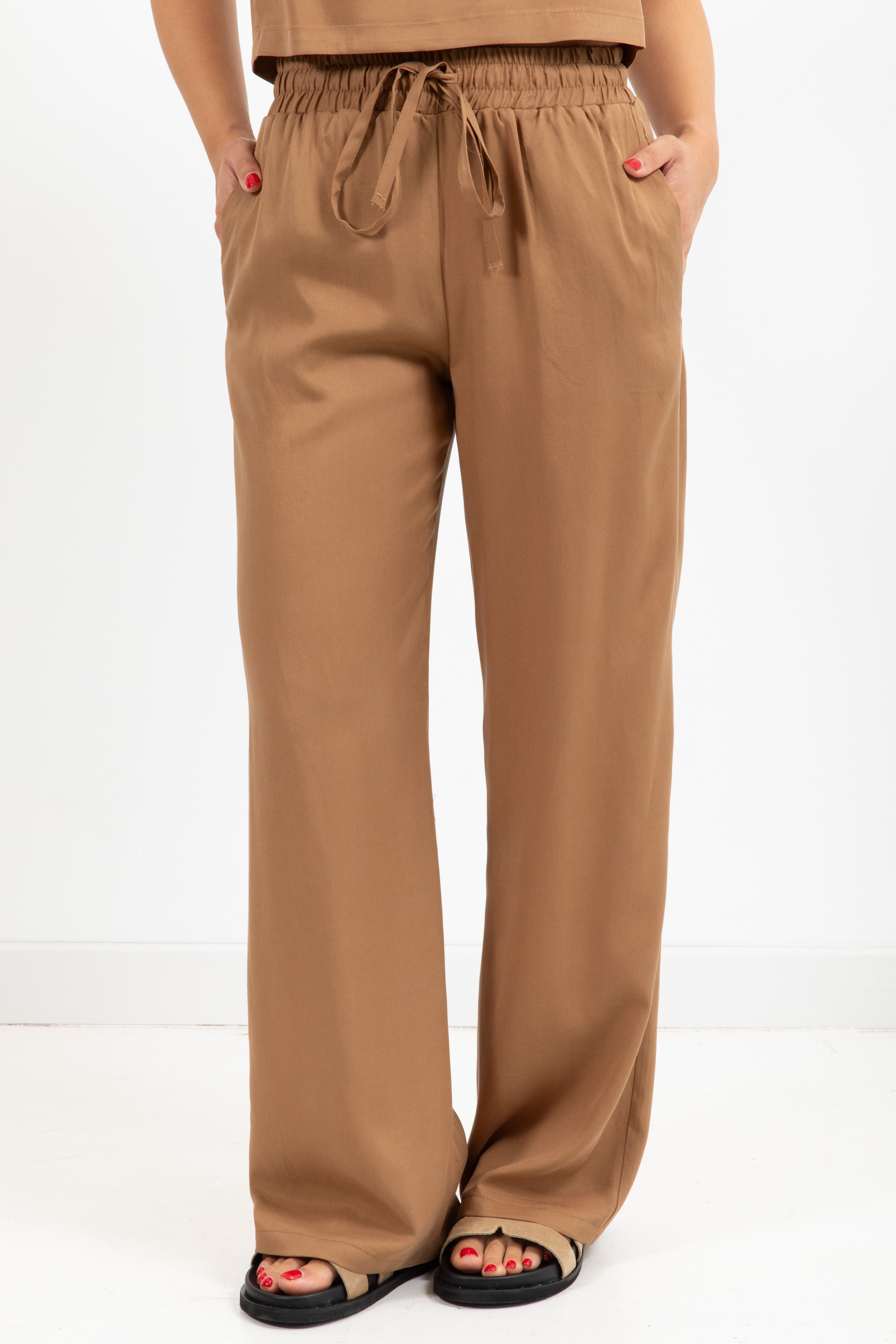 Pantalone in lyocell con coulisse ViCOLO