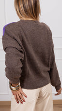 Maglia color block con spallina imbottita Haveone