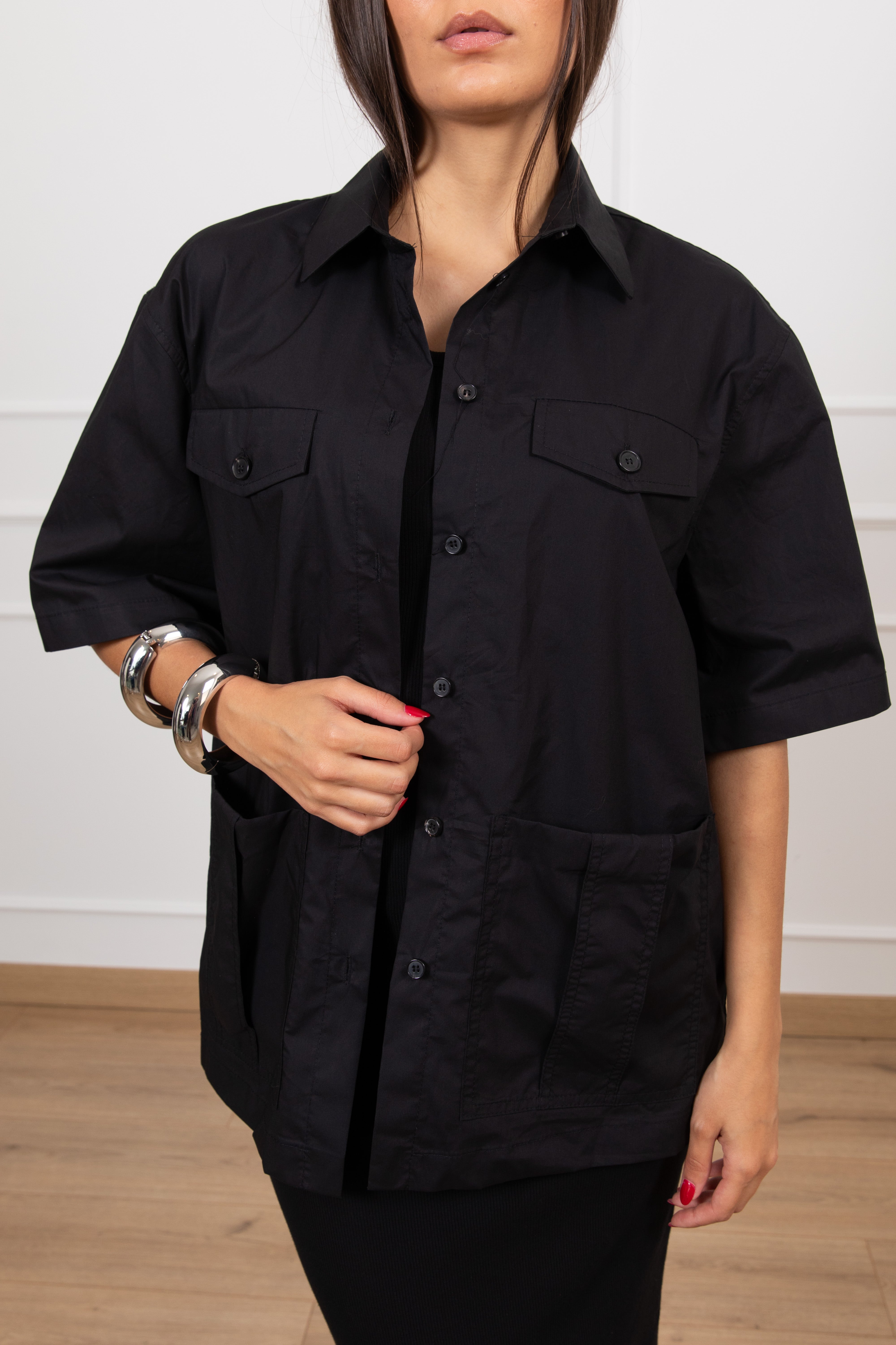 Camicia cargo in cotone ViCOLO