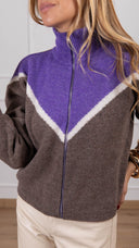 Giacca in maglia color block Haveone