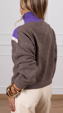 Giacca in maglia color block Haveone