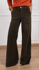 Pantalone Elena in velluto millerighe variante militare ViCOLO