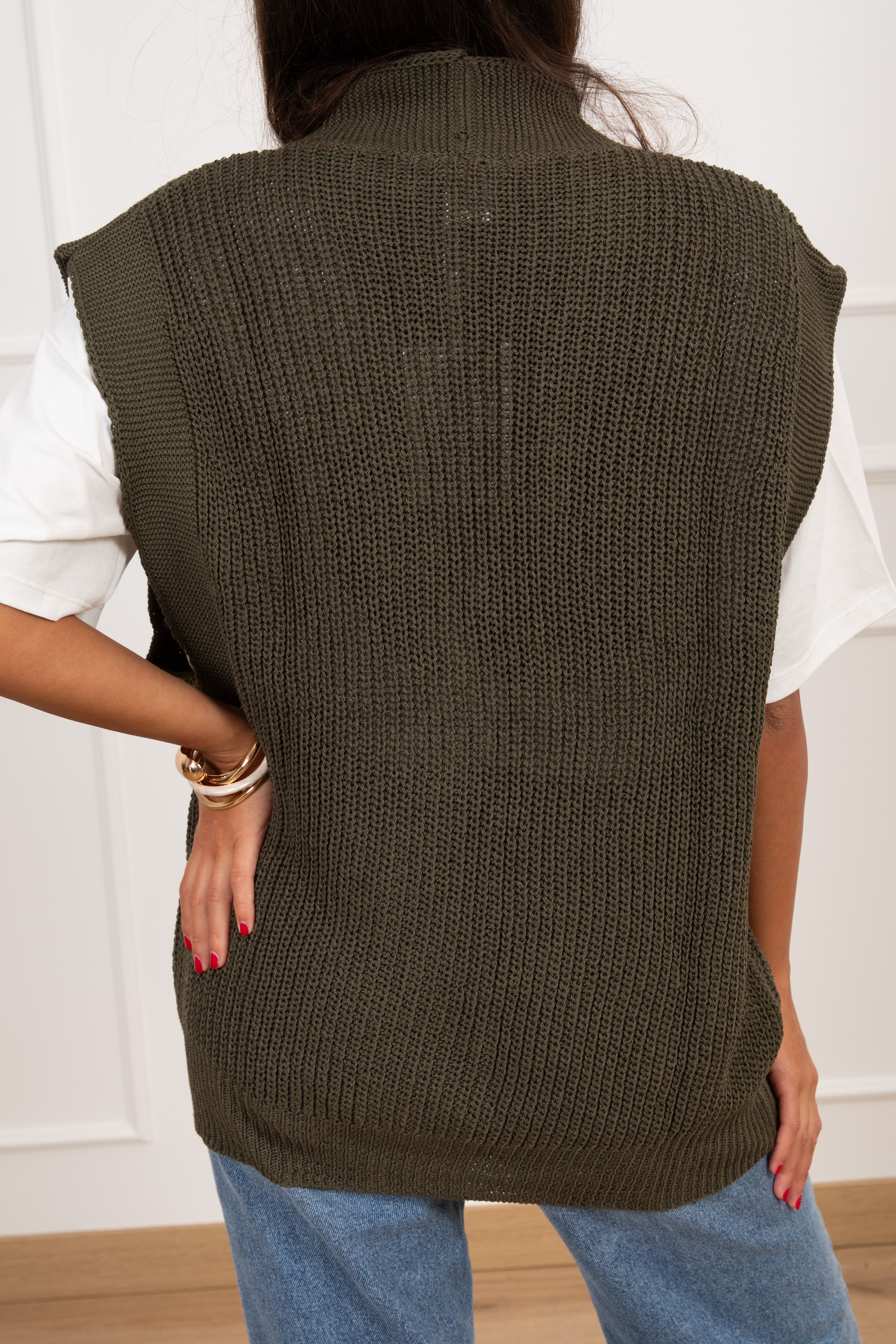Maxi-gilet in cotone Susy Mix