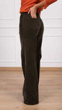 Pantalone Elena in velluto millerighe variante militare ViCOLO