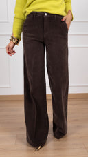 Pantalone Elena in velluto millerighe variante moro ViCOLO