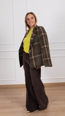 Pantalone Elena in velluto millerighe variante moro ViCOLO