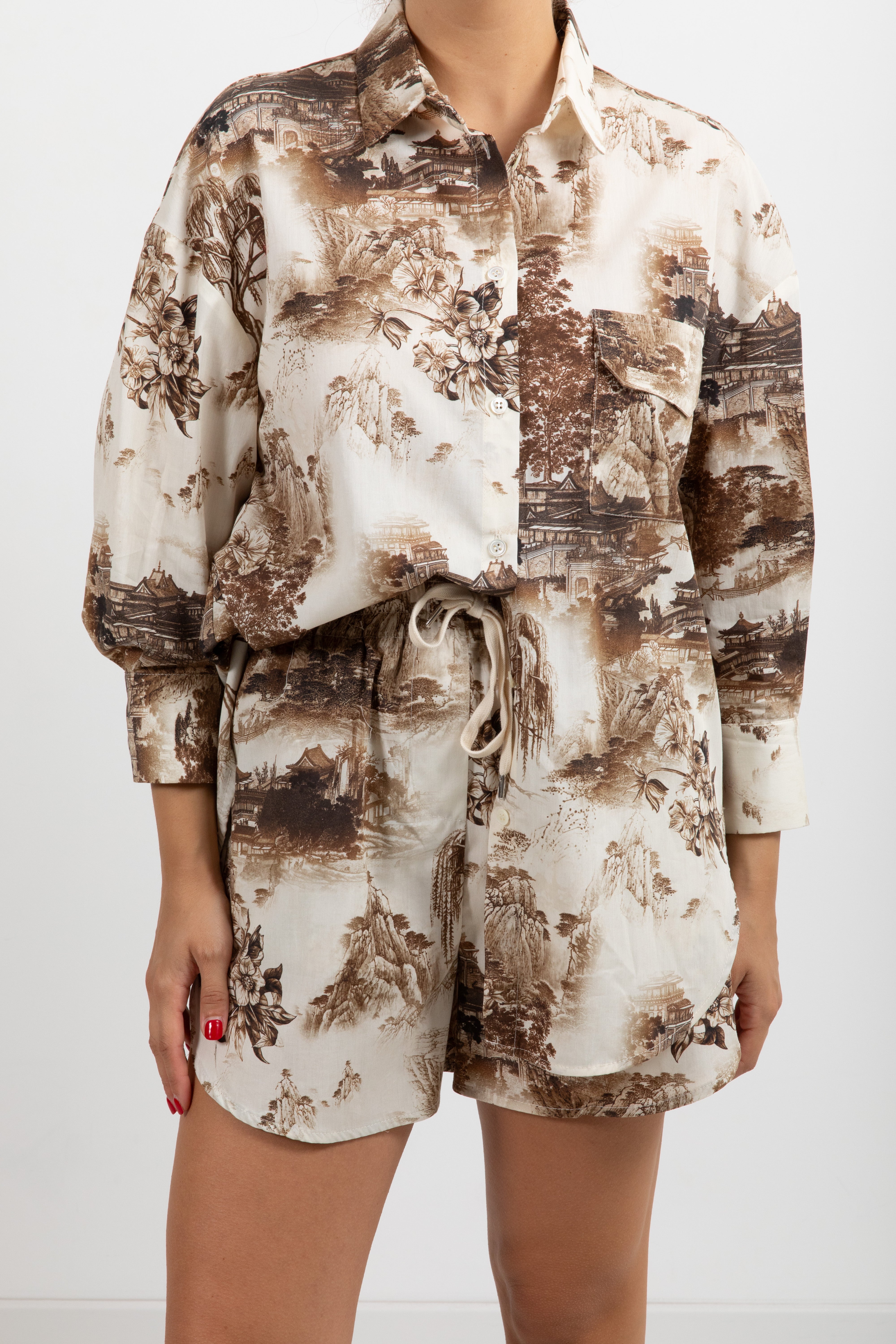 Camicia tela de jouy in cotone ViCOLO