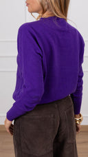 Maglia girocollo 100% lana variante viola Tensione IN