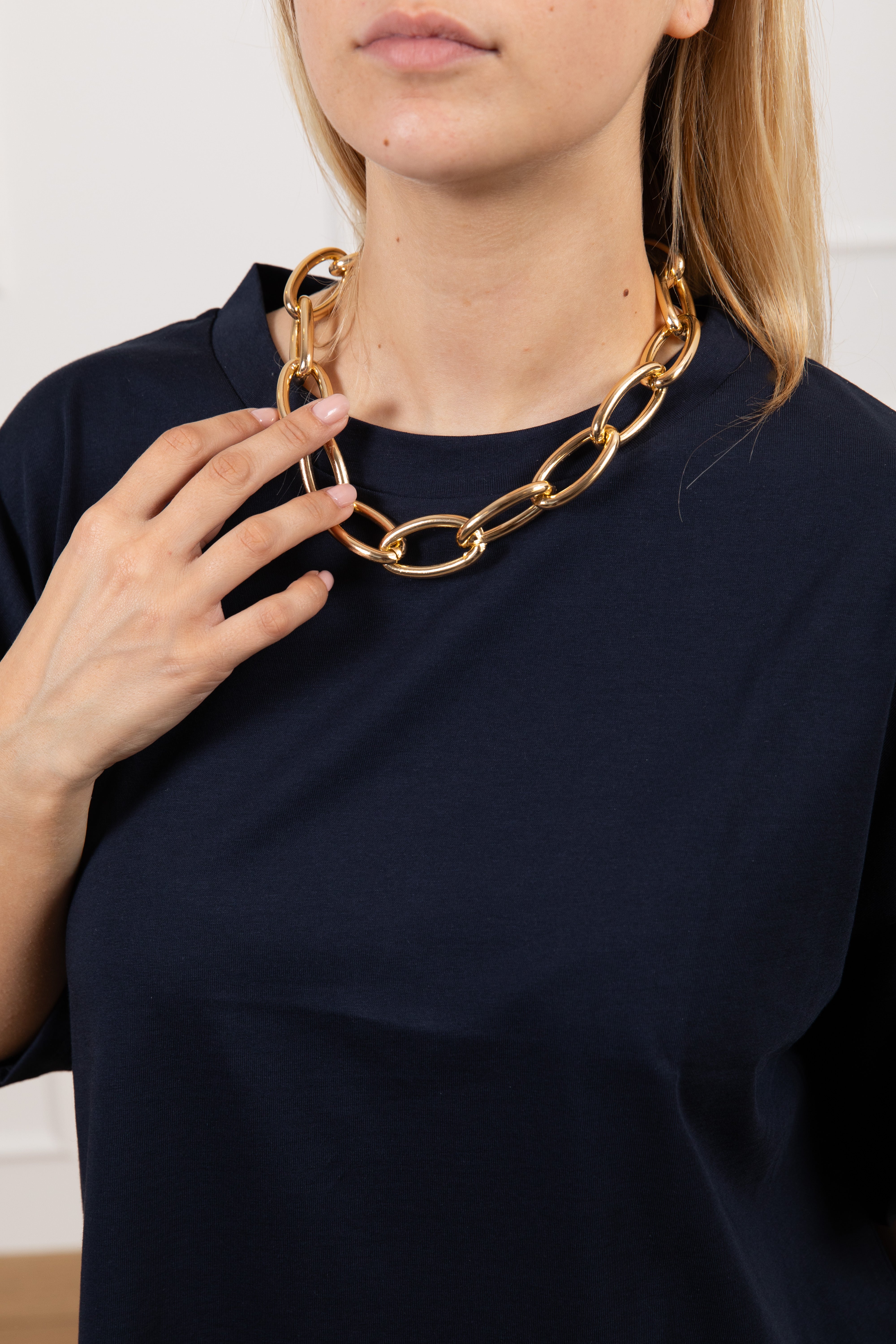 Collana catena ovale