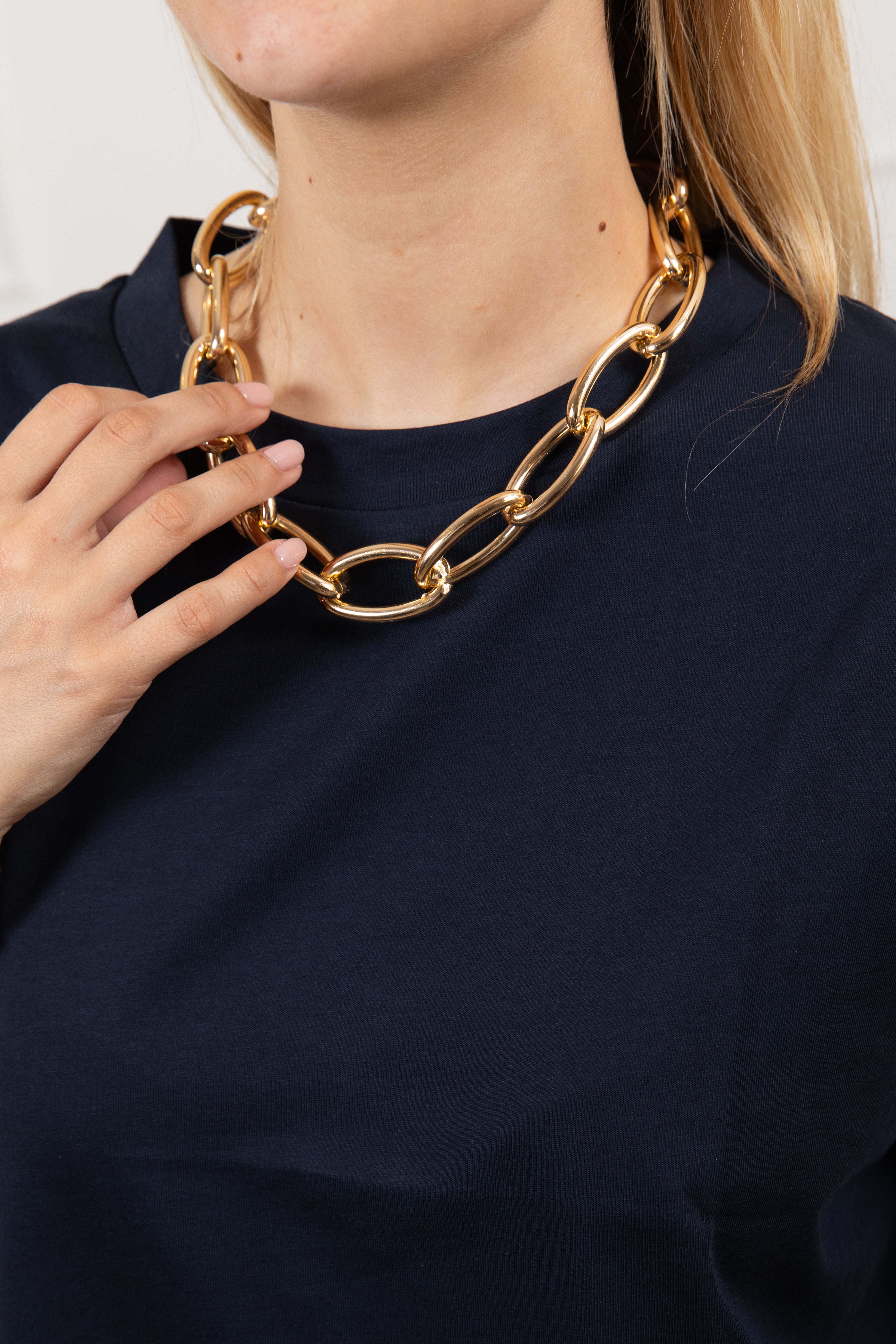 Collana catena ovale