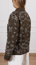 Giacca in maglia motivo bandana variante militare Tensione IN