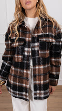 Giacca-camicia check in lana ViCOLO