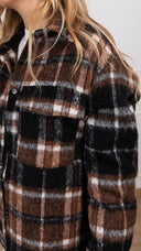 Giacca-camicia check in lana ViCOLO