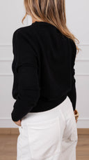 Maglia girocollo 100% lana variante nero Tensione IN