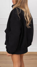 PRE ORDER TG S 2/11 Bomber-cappotto con collo ad anello variante nero Haveone